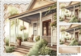 Pretty Floral Porches With Lace and flowers 8x8 (four)