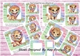 4 Frill Rainbow 7x7 Frames card fronts with cute lions Mini Kit