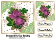 Pretty Pink Roses With Ornate Frame With Gold Stars 7x7