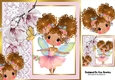 Pretty Fairy with Blossoms and Lace Peek a Boo 8x8 (one)