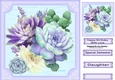 Pretty Pastel Purples Succulents 8x8