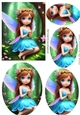 Pretty Fairy In Blue Oval Pyramids (two)