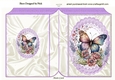 Pretty shades of purple butterflies on lace folded book (two)