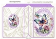 Pretty shades of purple butterflies on lace folded book (four)