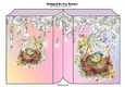 Pretty  Rainbow Folded Book With Sparkle & Bird & Nest (three)