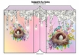 Pretty Rainbow Folded Book With Sparkle & lovely Bird & Nest (four)