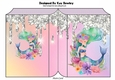 Pretty Rainbow Folded Book With Sparkle & Mermaid (two)