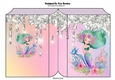 Pretty Rainbow Folded Book With Sparkle & Mermaid (three)