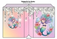 Pretty Rainbow Folded Book With Sparkle & Mermaid Four)