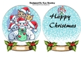 Snowglobe with christmas cats with holly and insert