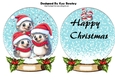 Snowglobe with christmas hedgehogs with holly and insert