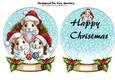 Snowglobe with christmas mice with holly and insert