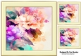 Pretty Coloured Peonies Flowers 8x8 (two)