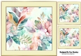 Pretty Coloured Peonies Flowers 8x8 (eight)