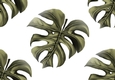 Lovely Moss Tropical Leaves Backing Paper (big)