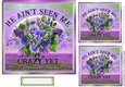 Purple Guns And Roses 7x7 Card Fronts