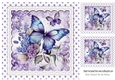 Pretty Purple Shades Of Butterflies With Polkadots 8x8 (Two)