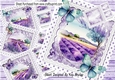 4 Pretty Lavender Fields With  Butterflies on Lace 8x8 Mini Kit