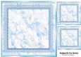Pretty Blue Lace & Marble Card Fronts/Toppers 8x8