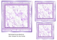Pretty Purple Lace & Marble Card Fronts/Toppers 7x7