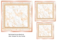 Pretty Peach Lace & Marble Card Fronts/Toppers 7x7