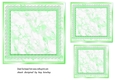 Pretty Green Lace & Marble Card Fronts/Toppers 7x7