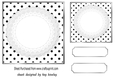 Lovely Black/White Polkadot With White Lace 7x7 Toppers
