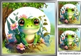 Cute Little Frog in the Woodland 8x8 (four)