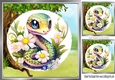 Cute Little Snake In The Woodland 8x8 (one)