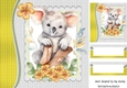 Cute Koala Bear With Yellow Flowers 8x8 (three)