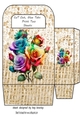 Lovely Lace Burlap Gift Bag With Rainbow Roses (three)