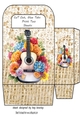 Lovely Lace Burlap Gift Bag With Guitar And Roses(four)