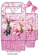 Lovely Pink Lace Burlap Gift Bag With Humming Bird (two)