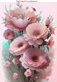 Pretty Pink Flowers And Roses A4 (Four)