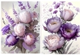 Purple Shades Of Roses & Pretty Flowers Toppers (four)