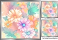 Pretty Pastel Flowers Card Fronts 8x8 (two)