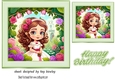Pretty Princess Card Front 7x7 (eight)