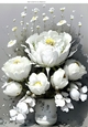 Beautiful White Flowers With Shades of Grey A4 (six)