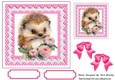 Cute Hedgehog With Pink polkadot & Bows 7x7