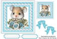 Cute Mouse With Blue Polkadot & Bows 7x7