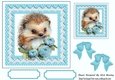 Cute Hedgehog With Blue Polkadot & Bows 7x7