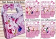 4 Lovely Pink Lace Burlap Gift Bags With Humming Birds Mini Kit