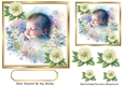 Sweet Sleeping Baby Girl/Boy with flowers 7x7 (three)