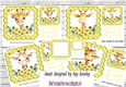 4 Funny Giraffes With Flowers 7x7 Mini Kit