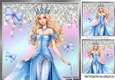 Beautiful Princess With Butterflies And Sparkle 8x8 Frame