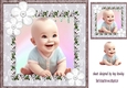 Cute Baby Boy In Floral Frame With White Buttons 8x8 (two)