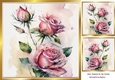 Pretty Pink Shades of Roses 8x8 (Four)