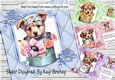  4 Cute Little Terriers  in Tin Cans With Flowers 8x8 Mini Kit