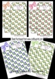 4 Pretty Coloured Flowers Gift Bags Mini Kit