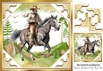 RIDE EM COWBOY, Country Scene 8x8 (two)